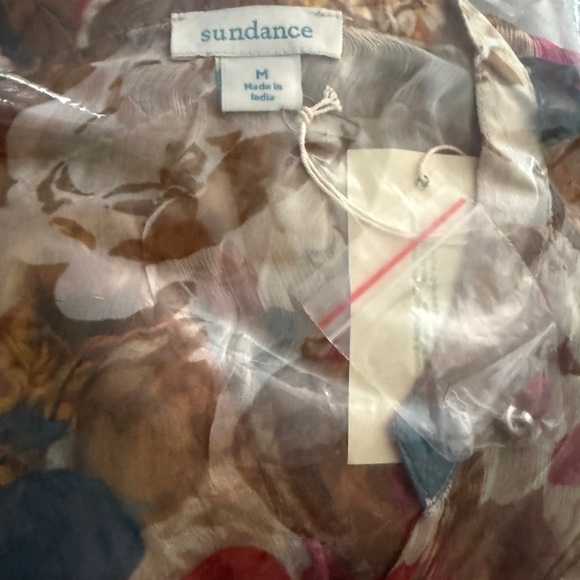 Sundance Trieste Romance Long Sleeve Midi Chiffon Dress Size MEDIUM - Picture 4 of 4